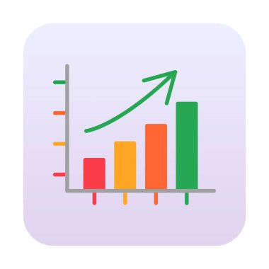 büyüyen grafik, bar grafiği vektör çizimi