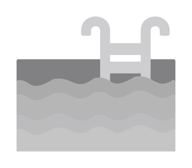  yüzme havuzu ikonu vektör illüstrasyonu