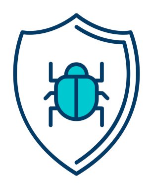 Antivirüs kalkan koruma vektörü çizimi 