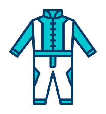 Race Suit web simgesi, vektör illüstrasyonu