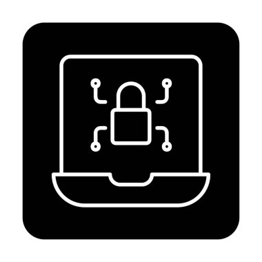 düz Ransomware bilgisayar vektör çizimi  