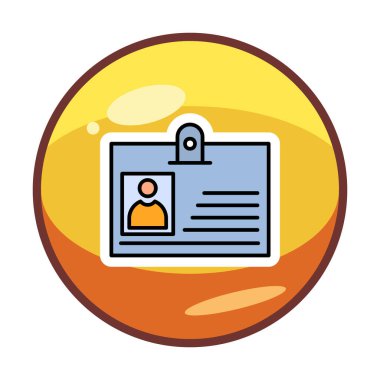 ID kart simgesi vektör illüstrasyonu                                  