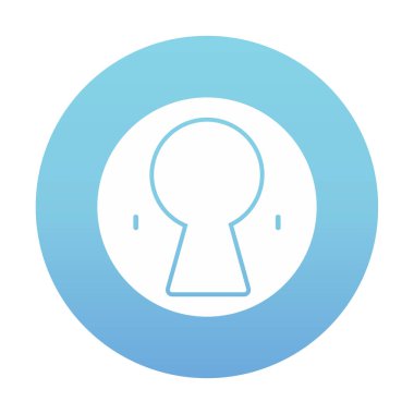 Anahtar deliği vektör çizimi, simge ögesi biçimi              