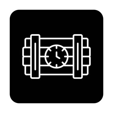 Zaman bombası ikonu vektör illüstrasyonu.