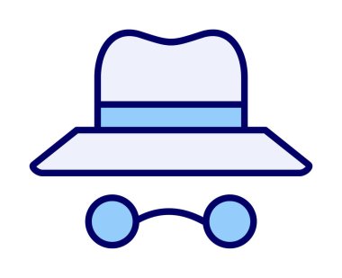 Basit Incognito simgesi, vektör illüstrasyonu