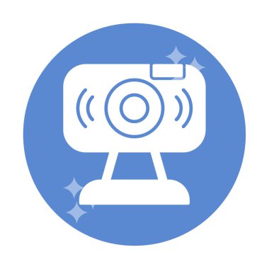 Web kamerası. Web simgesi basit illüstrasyon                   