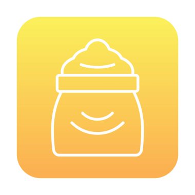 Şeker düzlüğü simgesi, vektör illüstrasyonu  