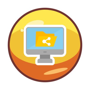 Basit Dosya Paylaşımı simgesi, vektör illüstrasyonu