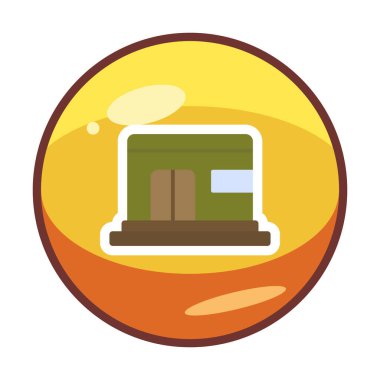 Sığınak düz ikon vektör çizimi