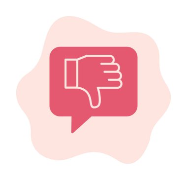 Hoşlanmıyorum. Web simgesi basit illüstrasyon 