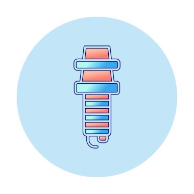 Buji simgesinin vektör illüstrasyonu