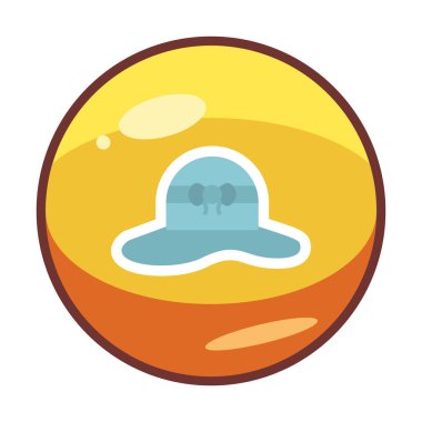 Güneş şapkası Icon vektör çizim