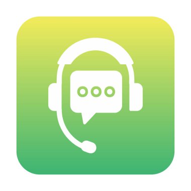 Basit Destek Hizmetleri simgesi, vektör illüstrasyonu