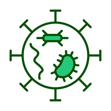 covid-19 parçacık işareti, vektör çizimi, virüs simgesi