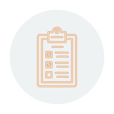 kontrol listesi simgesi, vektör illüstrasyonu 