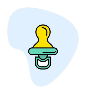 Bebek emziği çizgisi simgesi. doğrusal biçim işareti web tasarımı.