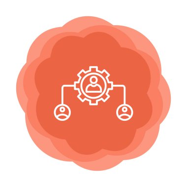 Yönetim web simgesi, vektör illüstrasyonu 