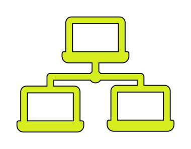 Basit ağ simgesi, vektör illüstrasyonu