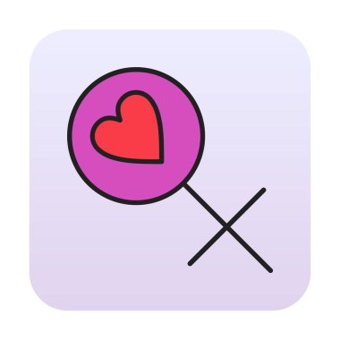 Kadın Sembol ikonu vektör illüstrasyonu