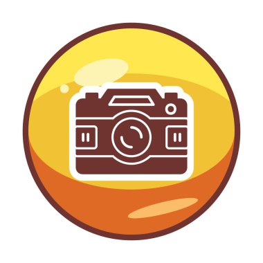 fotoğraf makinesi ikon vektör illüstrasyonu                      