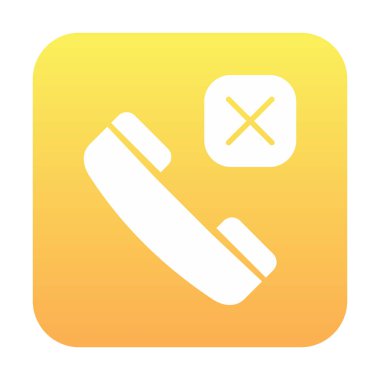 Arama telefonu Reddedilmiş simge vektör illüstrasyonu 