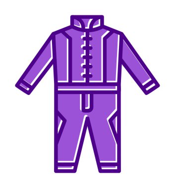 Race Suit web simgesi, vektör illüstrasyonu