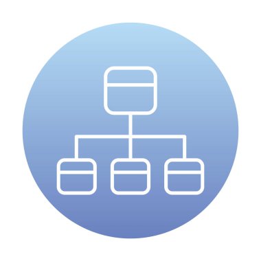 Modern Akış Çizelgesi simgesinin vektör çizimi                            