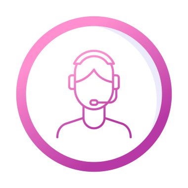 Vektör olarak Müşteri Hizmetleri Ajanı simgesi. logotype