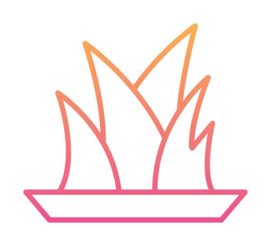 Çim simgesi, vektör illüstrasyonu 