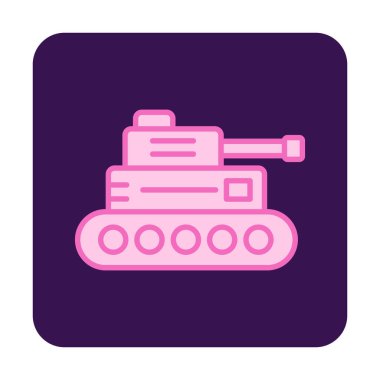 askeri tank simgesi vektör illüstrasyon