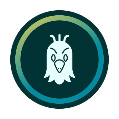 düz papağan başı logo vektör çizimi