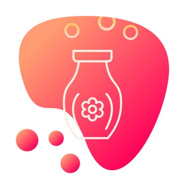 sake in jar simgesi, düz vektör illüstrasyonu