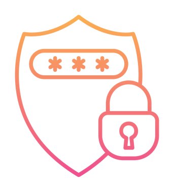 Basit Parola simgesi, vektör illüstrasyonu