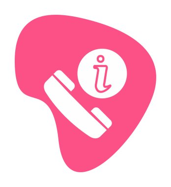 Basit çağrı bilgi simgesi, vektör illüstrasyonu