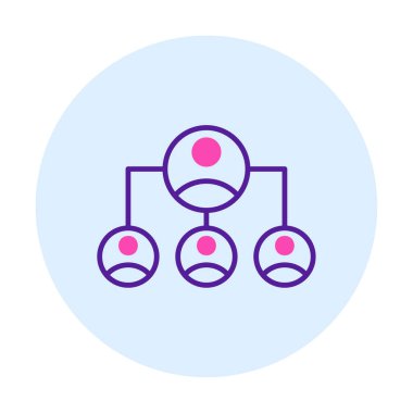 Basit Organizasyon hiyerarşisi simgesi, vektör illüstrasyonu