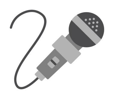 mikrofon web simge vektör çizim           