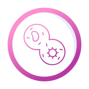 Mitoz web simgesi, vektör illüstrasyonu