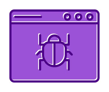 Böcek işareti simgesi. Virüs sembolü, vektör çizimi. 