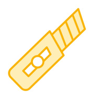 Basit düz kesiciler. Web simgesi illüstrasyonu