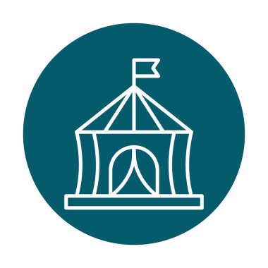 sirk çadırı simge vektör çizim