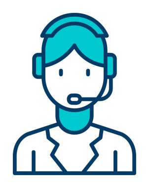 Vektör olarak Müşteri Hizmetleri Ajanı simgesi. logotype