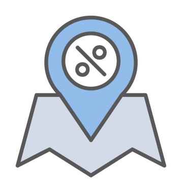 konum pin simgesi, vektör illüstrasyonu basit tasarım