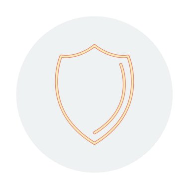 Kalkan yassı ikon vektör çizimi