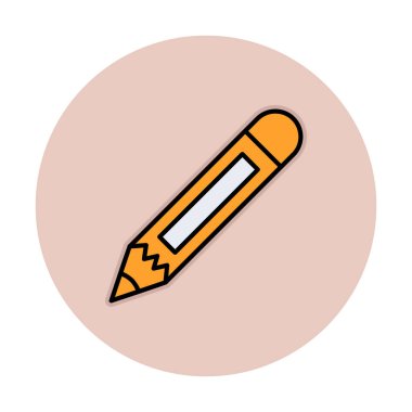 düz kalem simgesi basit illüstrasyon