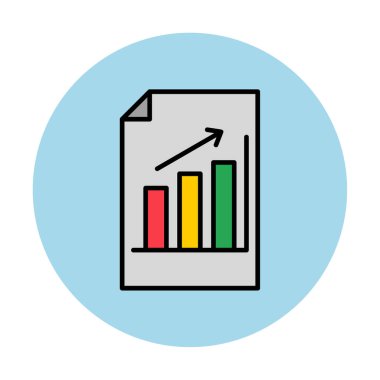 büyüyen grafik, bar grafiği vektör çizimi