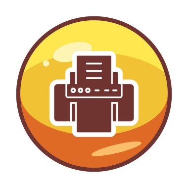 Yazıcı simgesi vektör illüstrasyonu