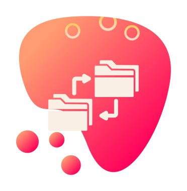 Basit Veri Kopyalama simgesi, vektör illüstrasyonu