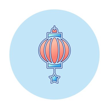 Çince fener kutsal kişilerin resmi, vektör çizim 