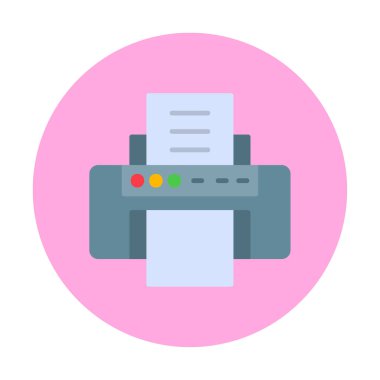 Yazıcı simgesi vektör illüstrasyonu