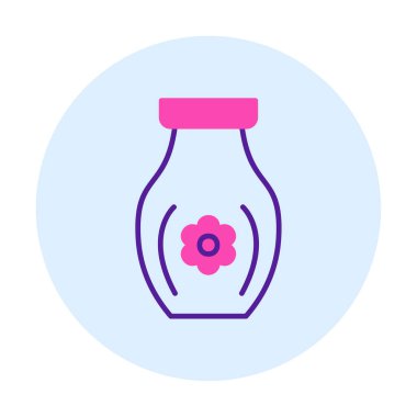 sake in jar simgesi, düz vektör illüstrasyonu